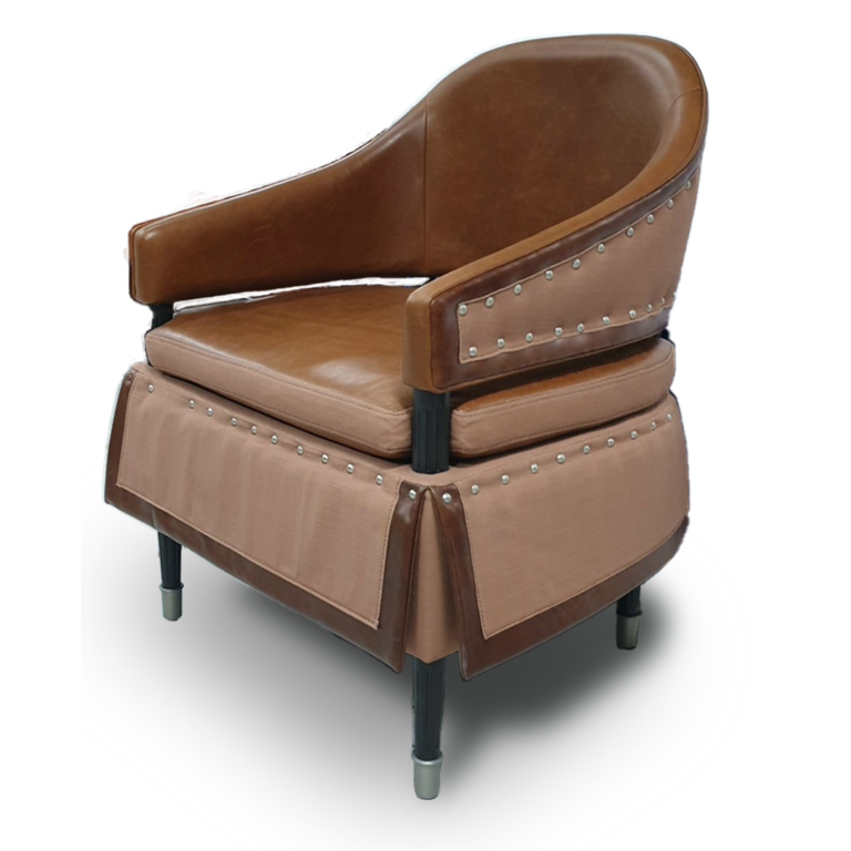 Classic and luxurious brown leather chair by Jllproducts.